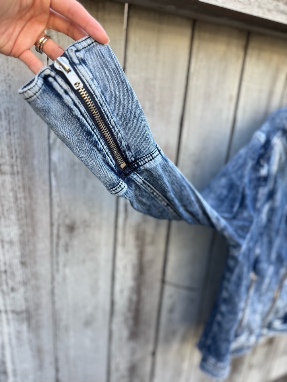 Liverpool Bradford Moto Denim Jacket XL | Like New - Picture 8 of 16